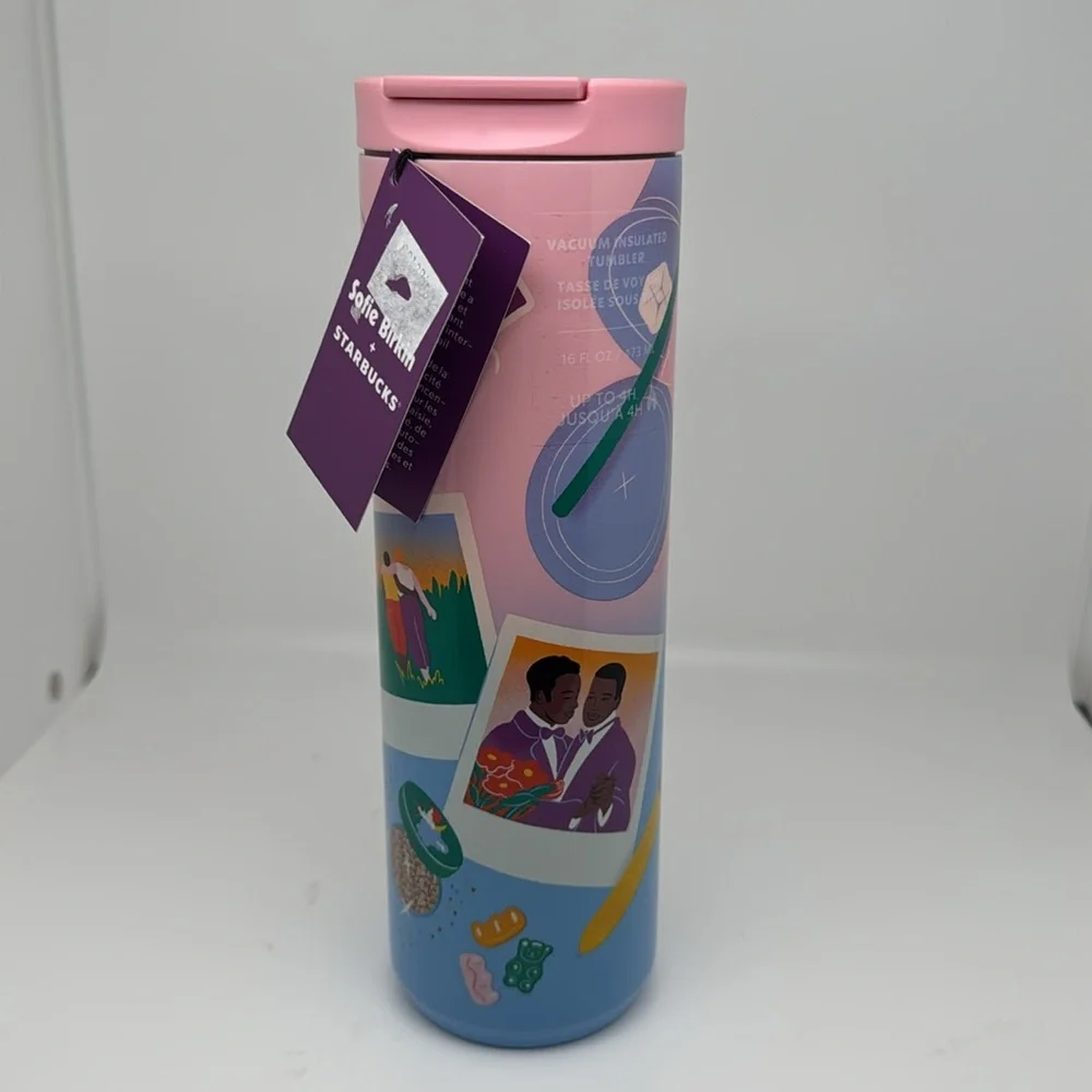 Starbuck Pride Month Exclusive Sofia Birkin Pink Stainless 16 oz Tumbler - NEW‎